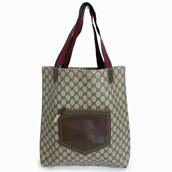 Gucci Handbags - Vintage Gucci Tote Bag GG Logo Canvas w/COA